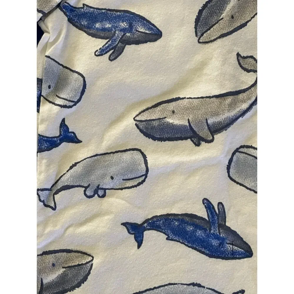 Carter's Baby Blue Whale 2 piece Bodysuit Set 6M